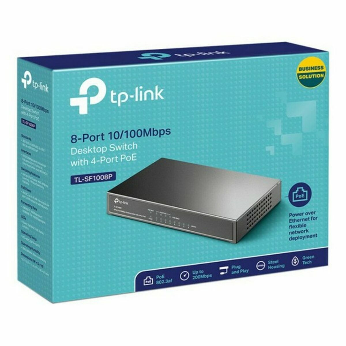 Switch for the TP-Link TL-SF1008P RJ45 Poe 1.6 Gbps switch