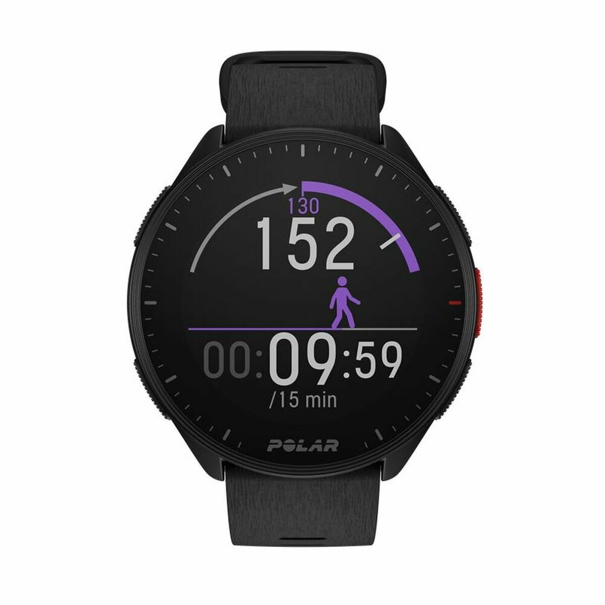 Smart watch with pedometer polar black 1.2 "Ø 45 mm