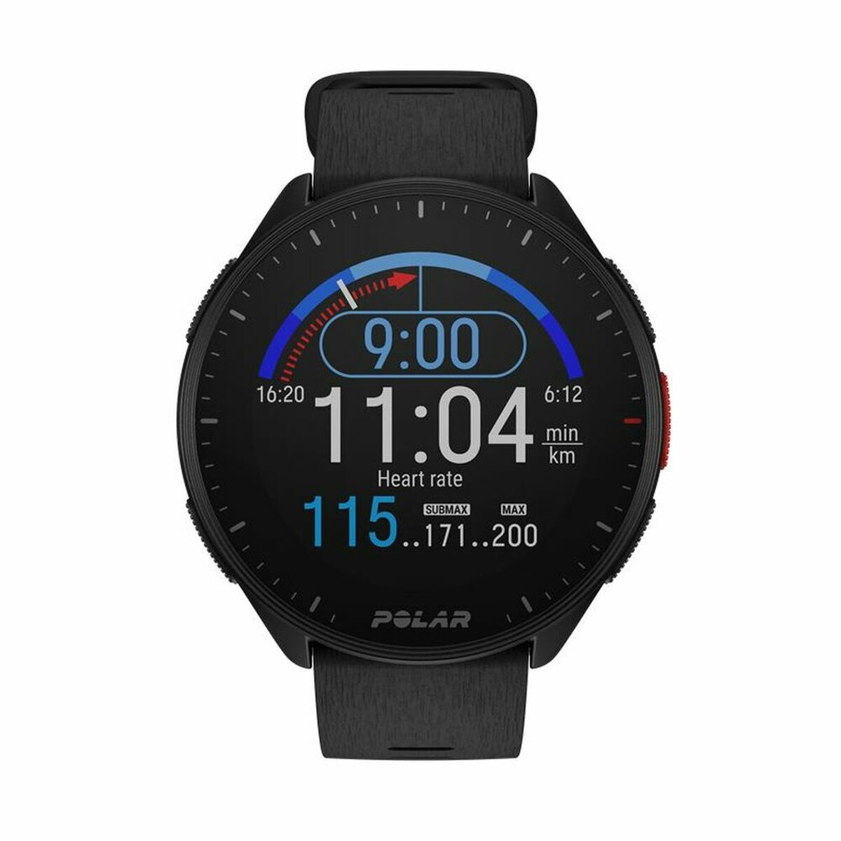 Smart watch with pedometer polar black 1.2 "Ø 45 mm