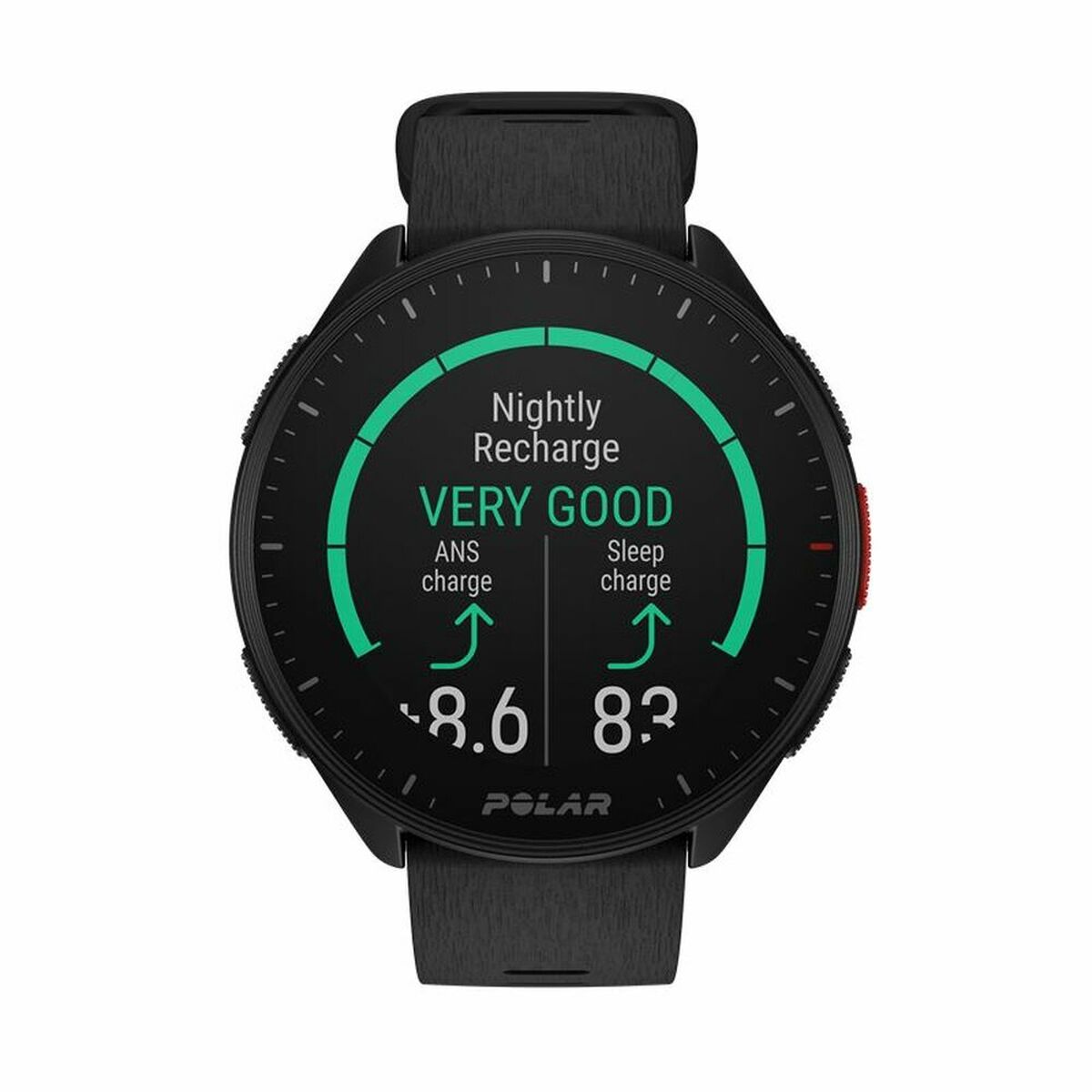 Smart watch with pedometer polar black 1.2 "Ø 45 mm