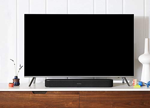 Sonos Beam Smart Soundbar, schwarz – Kompakte TV Soundbar für Fernsehen & Musikstreaming mit WLAN, Alexa Sprachsteuerung, Google Assistant & HDMI ARC - AirPlay kompatibler Musik- & TV Lautsprecher - EDV-Guru (Guru e.U.)