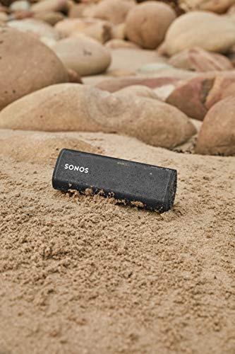 Sonos Roam WLAN & Bluetooth Speaker, schwarz – Wasserdichter Lautsprecher mit Alexa Sprachsteuerung, Google Assistant und AirPlay 2 – Kabellose Outdoor Musikbox mit Akku für Musikstreaming - EDV-Guru (Guru e.U.)