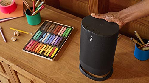 Sonos Move Smart Speaker (Wasserfester WLAN und Bluetooth Lautsprecher mit Alexa Sprachsteuerung, Google Assistant und AirPlay 2 – Kabellose Outdoor Musikbox mit Akku für Musikstreaming) schwarz - EDV-Guru (Guru e.U.)