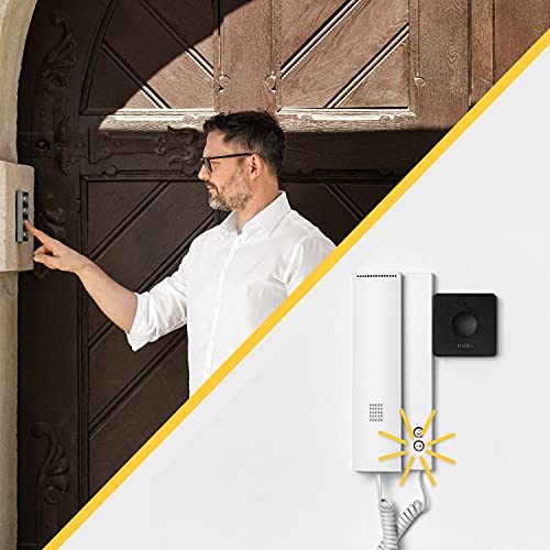 Nuki Opener, elektronisches Türschloss für Mehrfamilienhäuser, steuert den Türöffner der Gegensprechanlage mit dem Smartphone, elektrischer Türöffner, Nuki WLAN Bridge erforderlich, Nuki Smart Home - EDV-Guru (Guru e.U.)